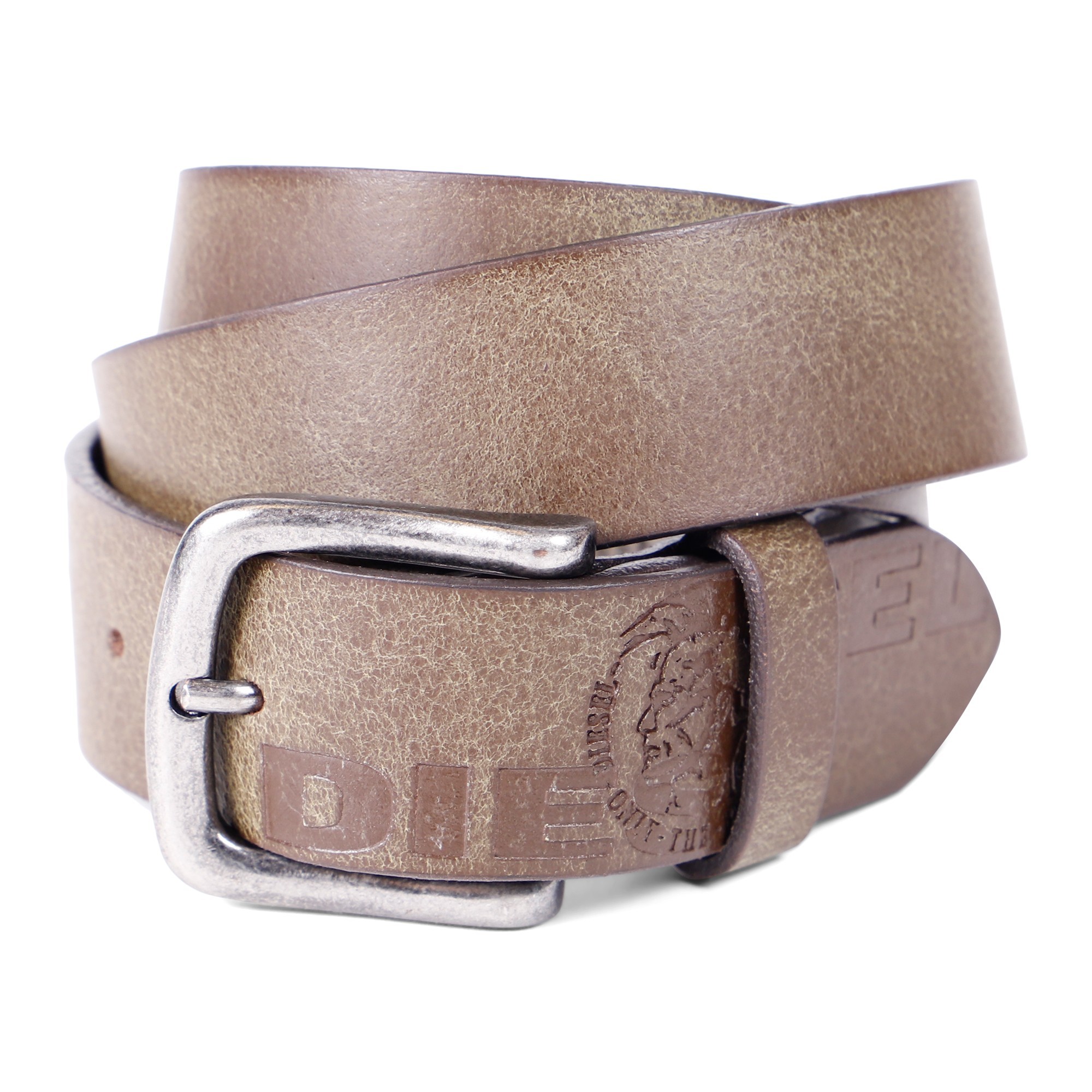 Diesel Brown Cowhide Belt —