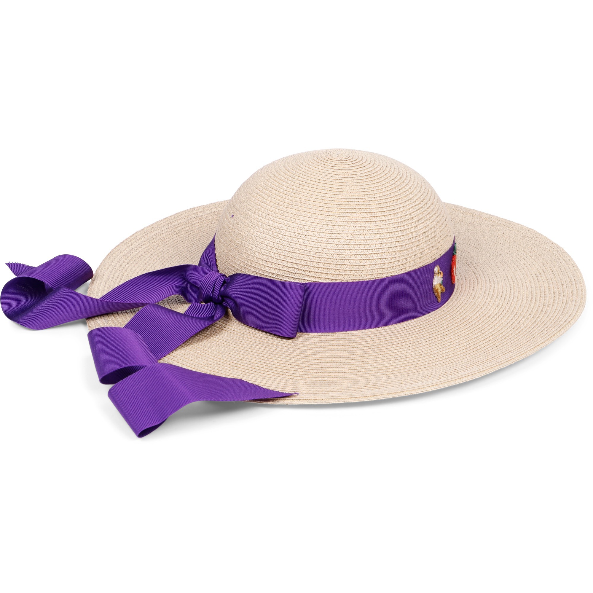 Gucci Girls Purple Ribbon Sun Hat