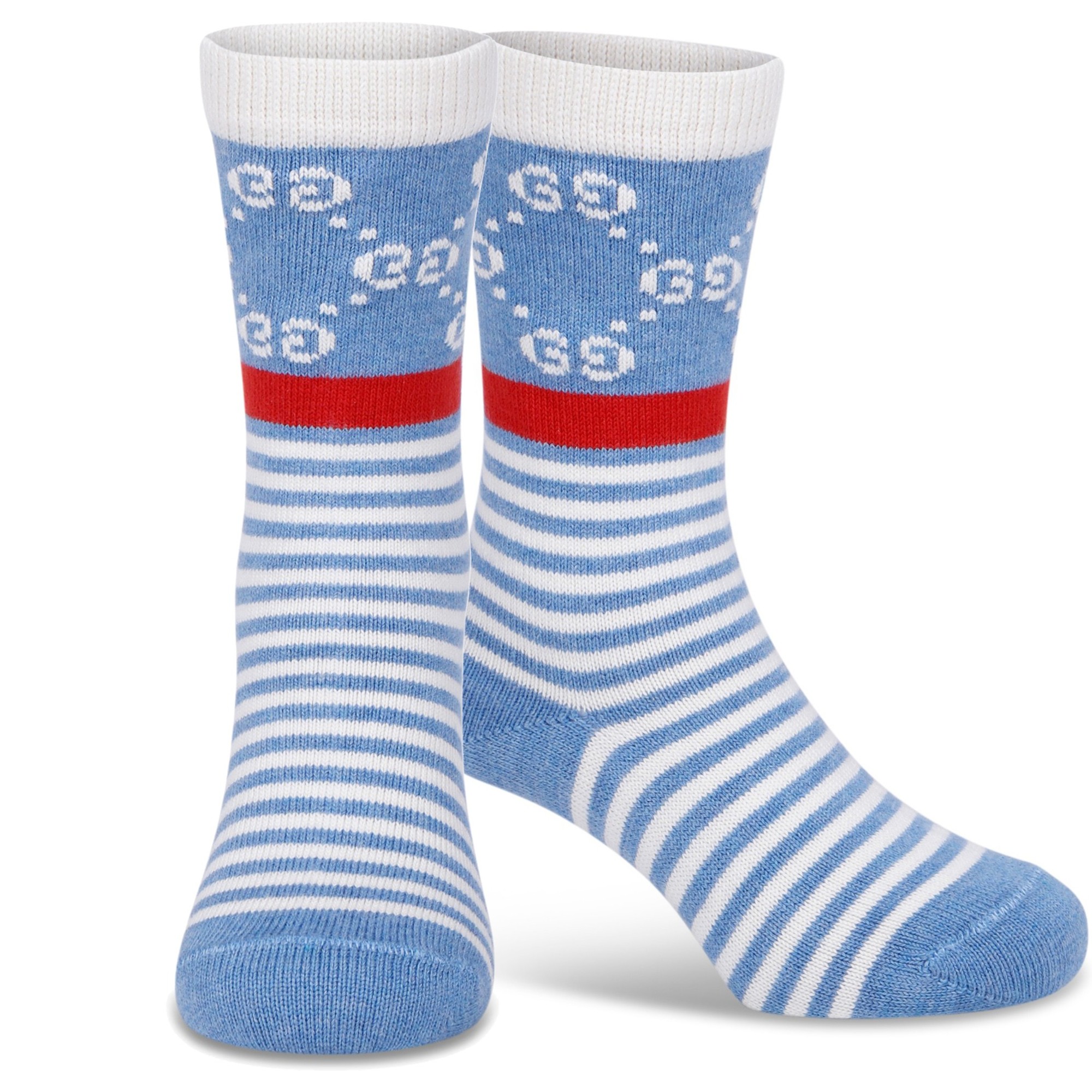 blue and white gucci socks
