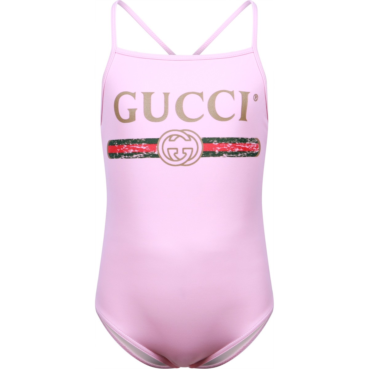 Gucci Girls GG Swimsuit in Hot Pink