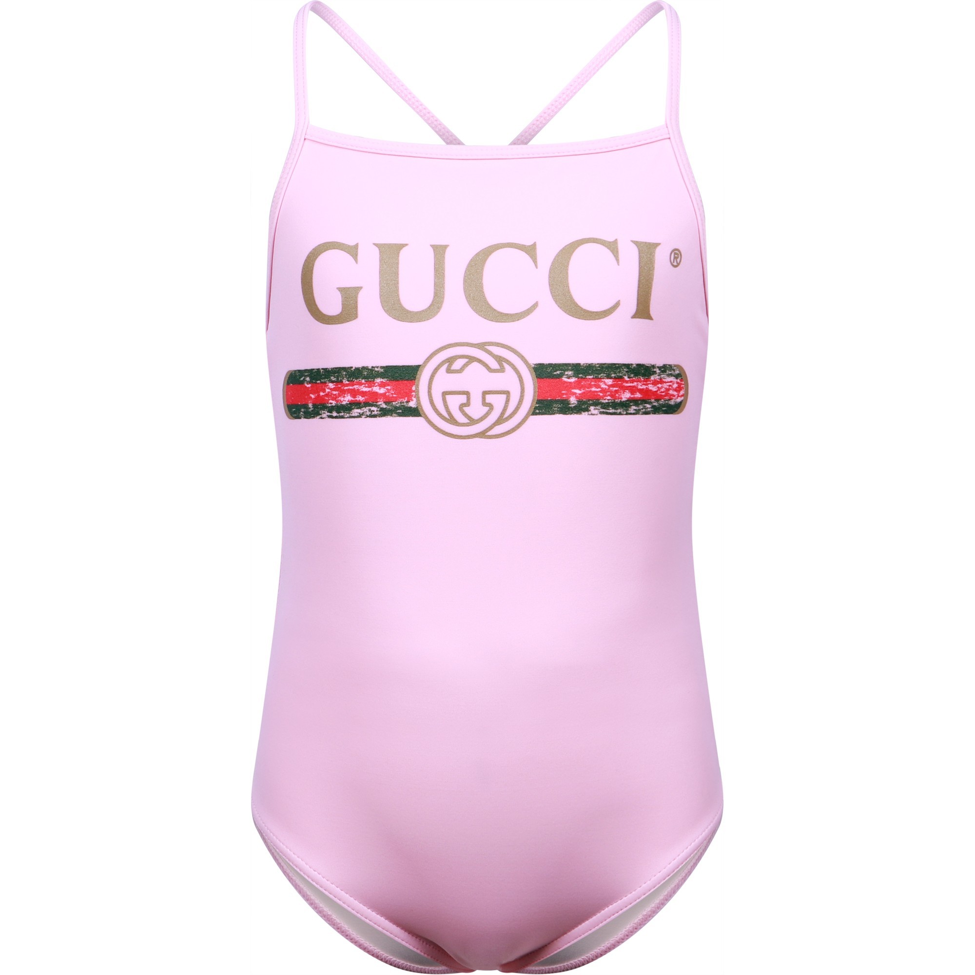 Gucci Girls GG Swimsuit in Hot Pink