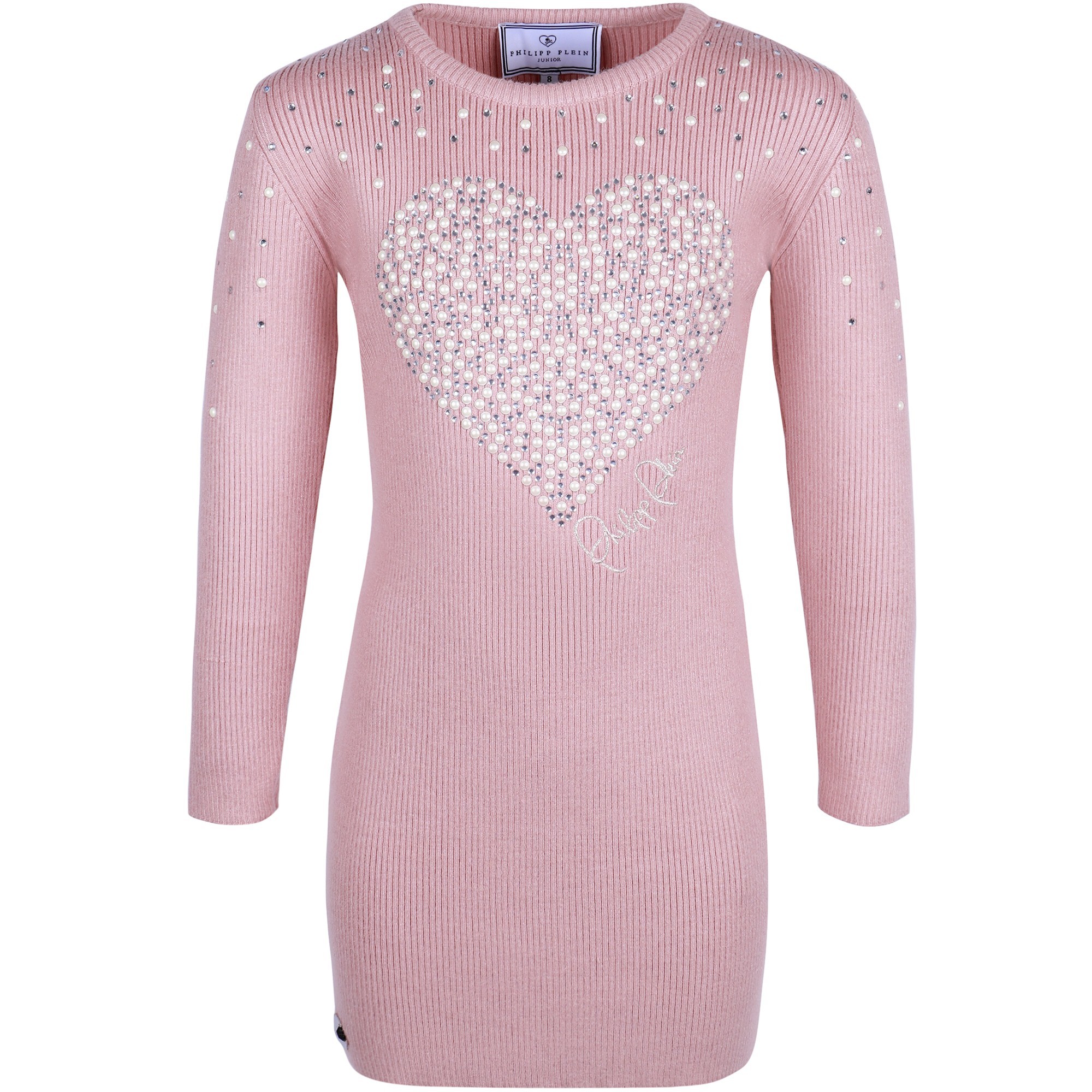 pink pearl sweater dress
