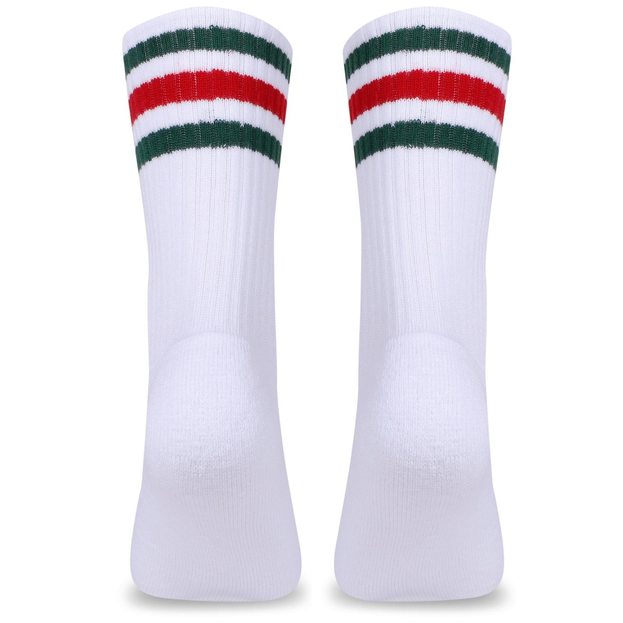 Gucci GG Green and Red Striped Tennis Socks —