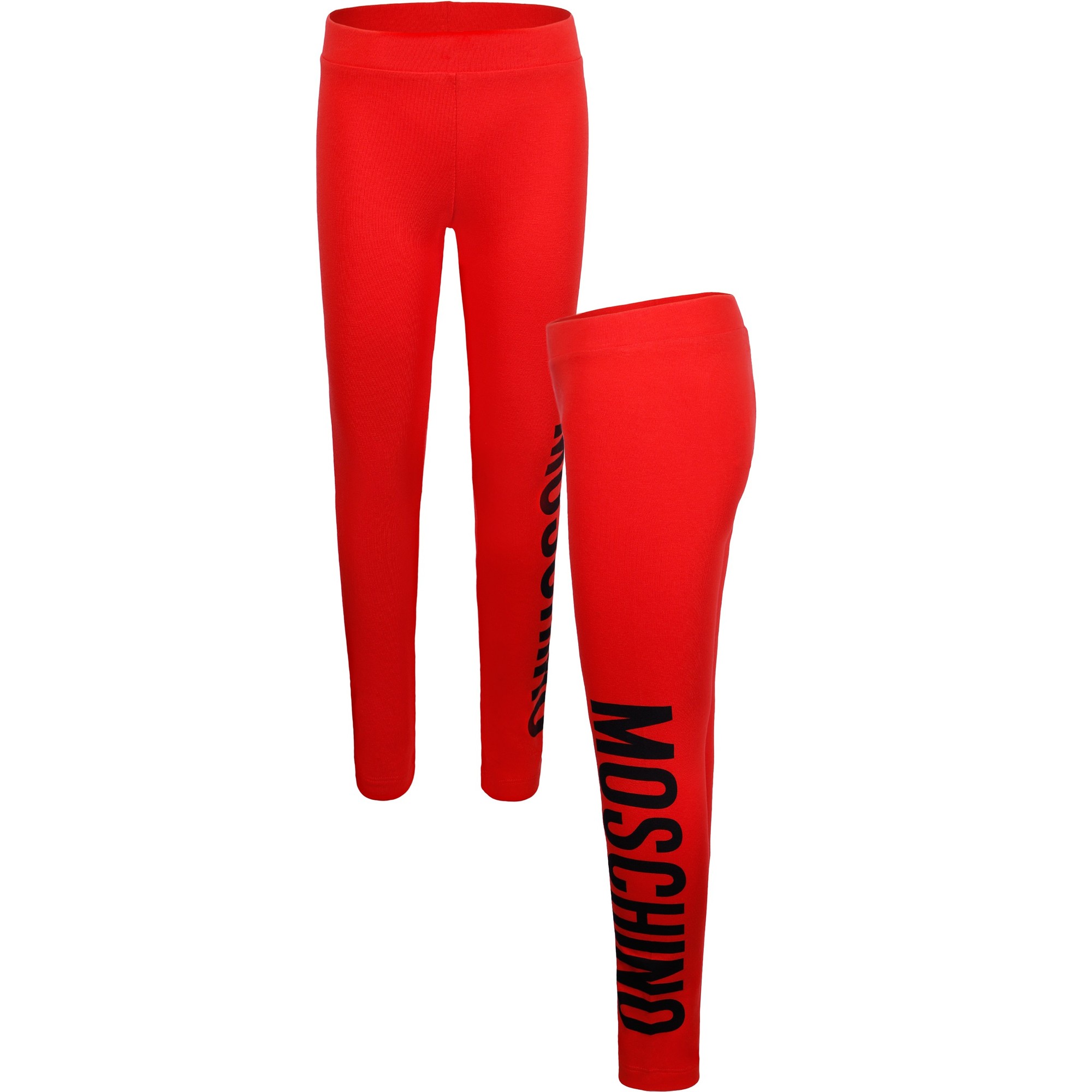 Moschino Logo Leggings in Red 