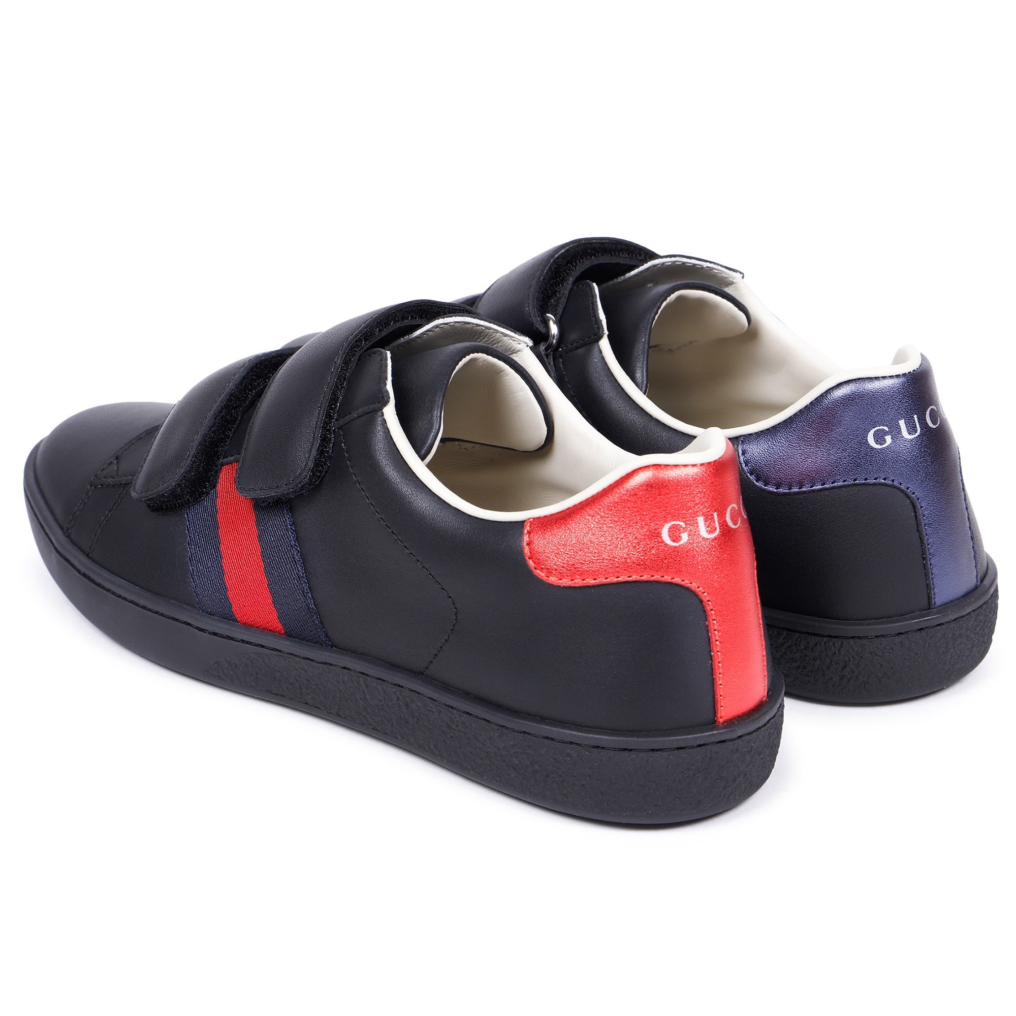 Gucci Baby Leather Sneakers in Black