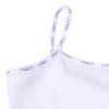 Girls White Camisole with Logo Trim