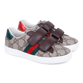 GUCCI Kids Leather Velcro Strap Trainers | Childsplay Clothing USA