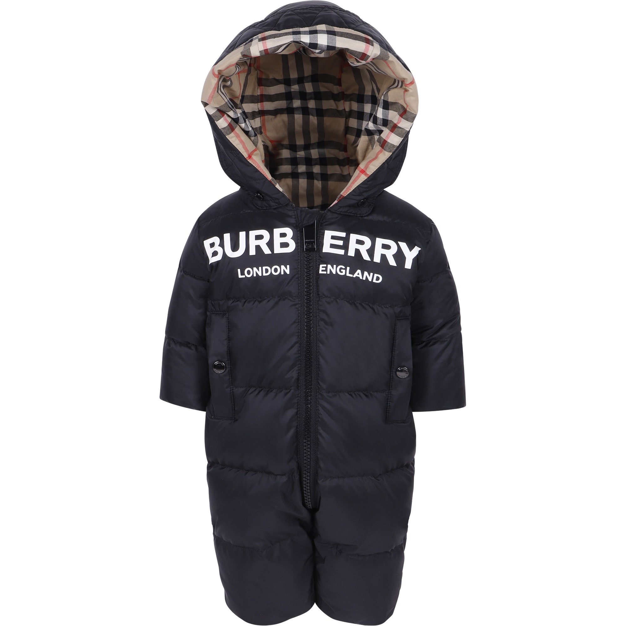 Burberry Baby Logo Snowsuit in Black