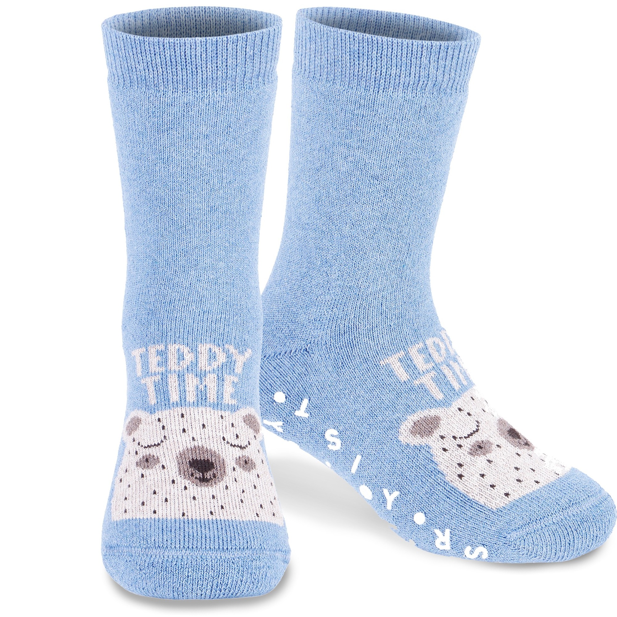 Story Loris Boys Teddy Time Socks in Blue —