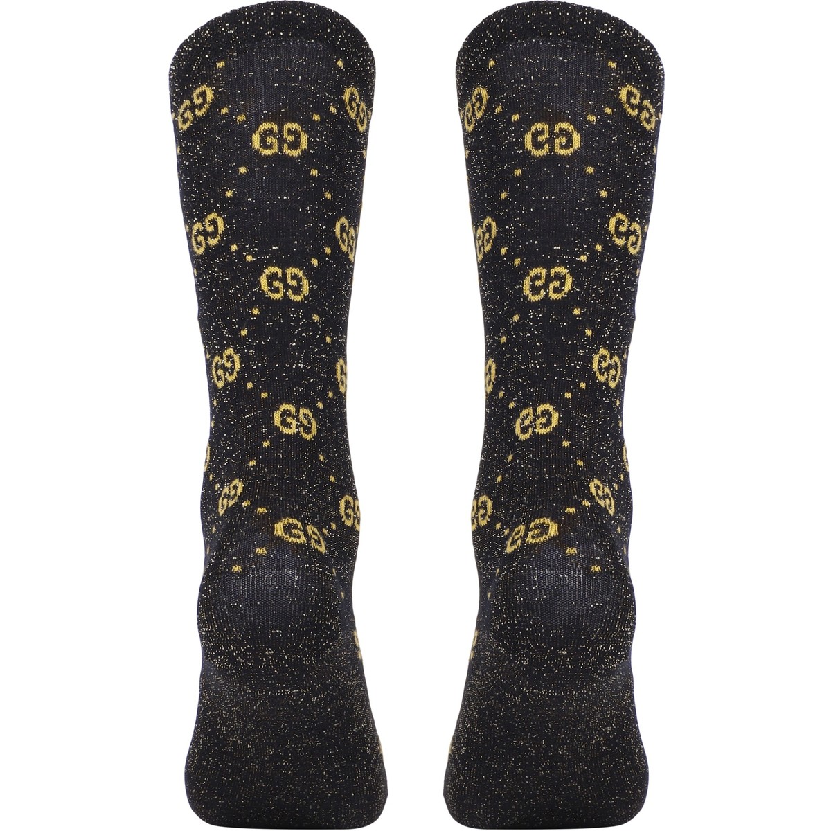 Gucci Sparkly "GG" Socks in Black & Gold