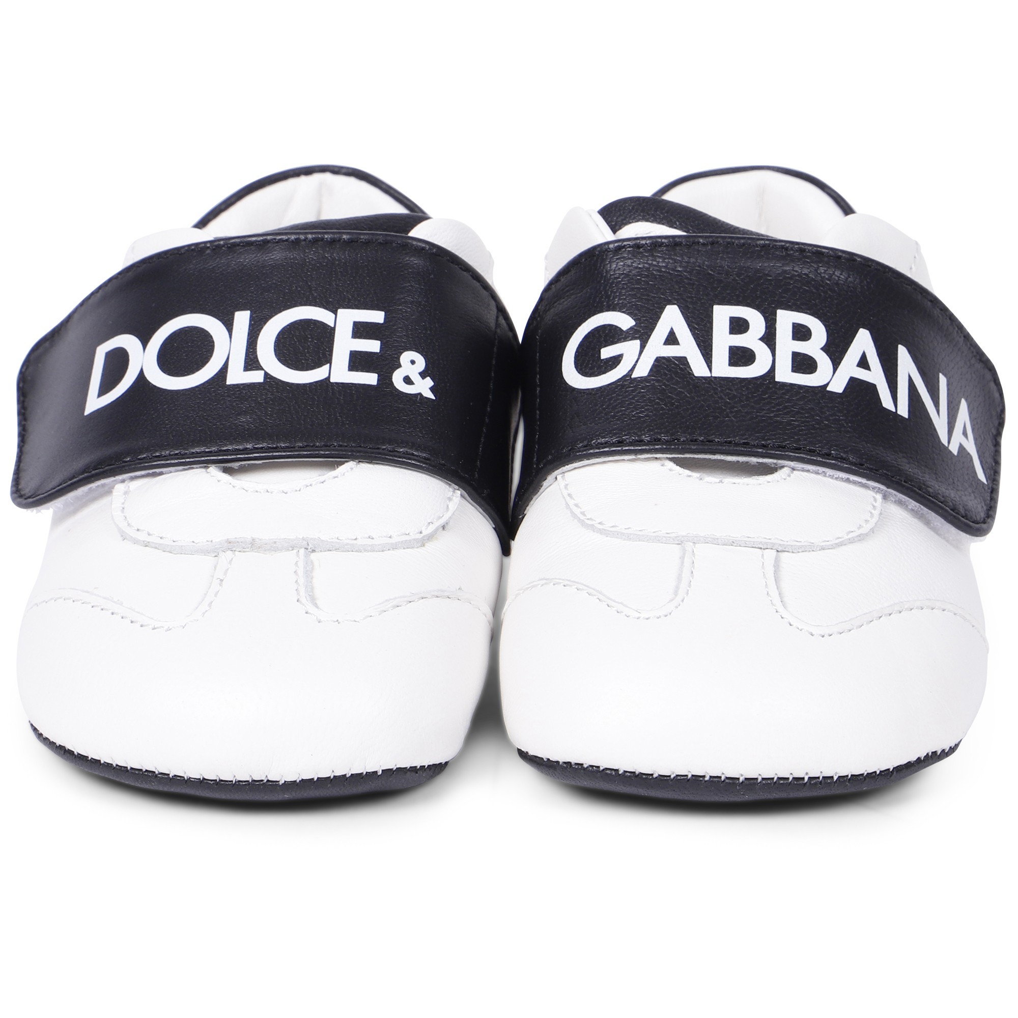 Dolce & Gabbana Baby Black & White Slip On Shoes - BAMBINIFASHION.COM