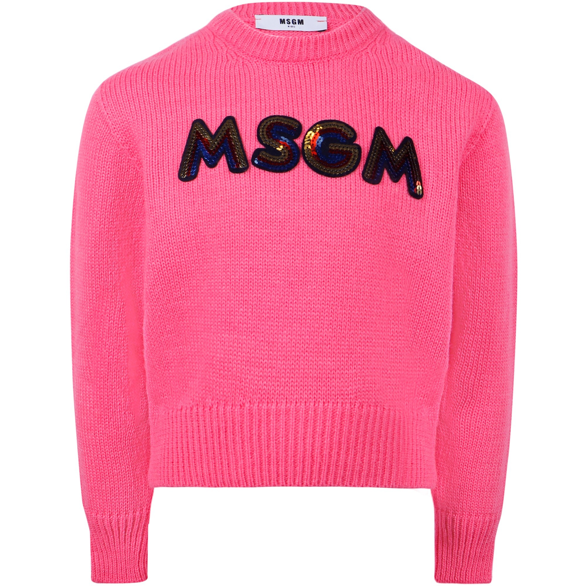 pink logo sweater