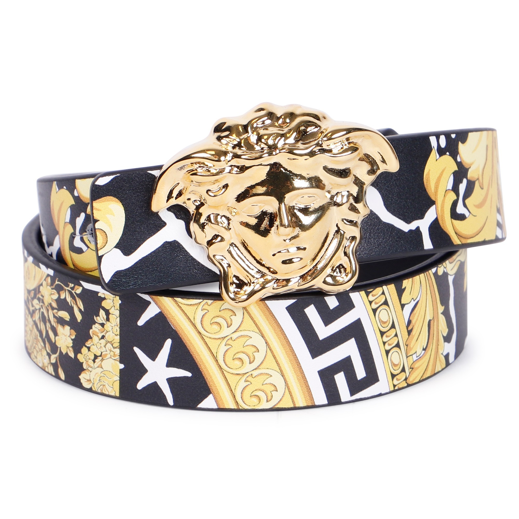 Young Versace Gold Medusa Baroque Belt