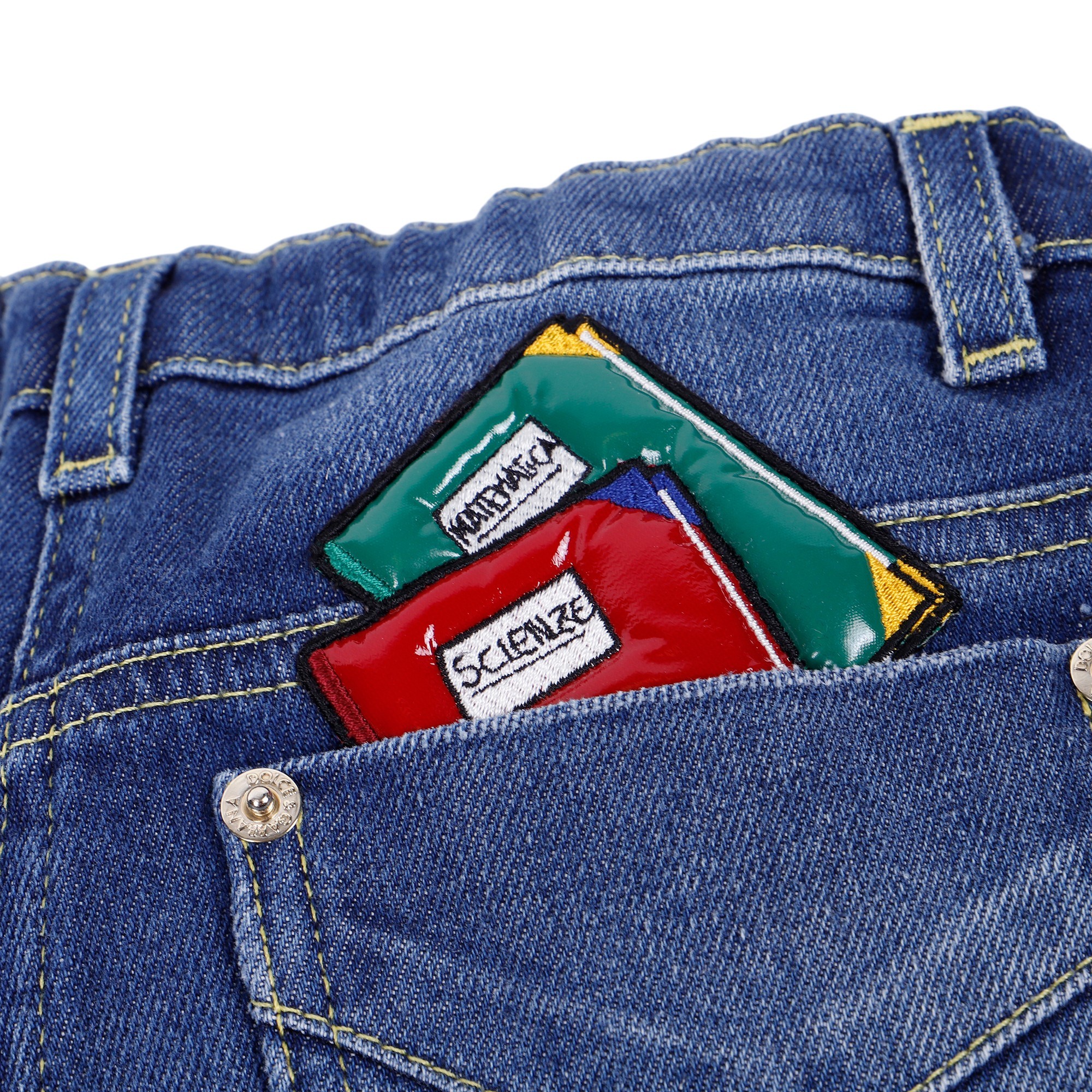 Dolce & Gabbana Girls Discover Hashtag Learn Adventure Jeans