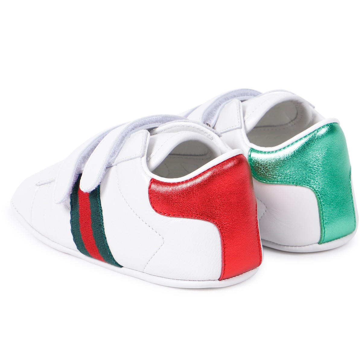 Gucci Baby Leather Sneakers in White