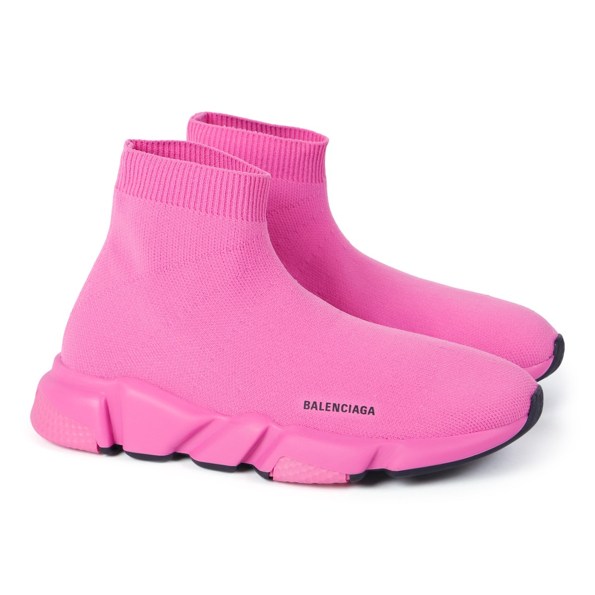 Balenciaga Pink Knit Sock Sneakers