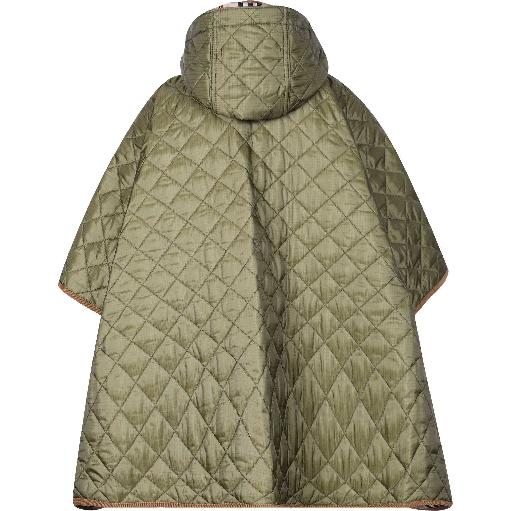 Burberry Classic Quilted Poncho in Green