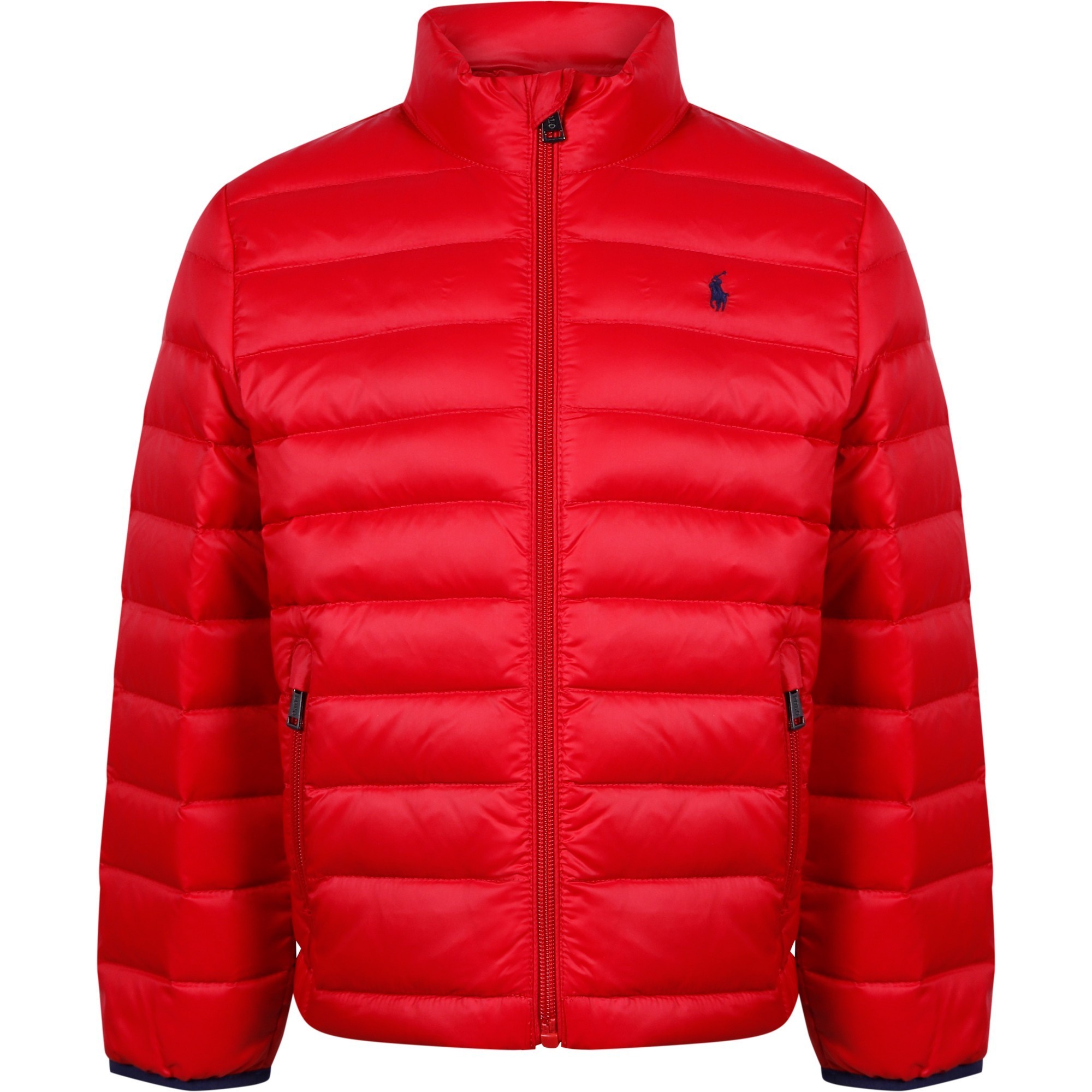 Ralph Lauren Boys Padded Red Jacket with Blue Trim