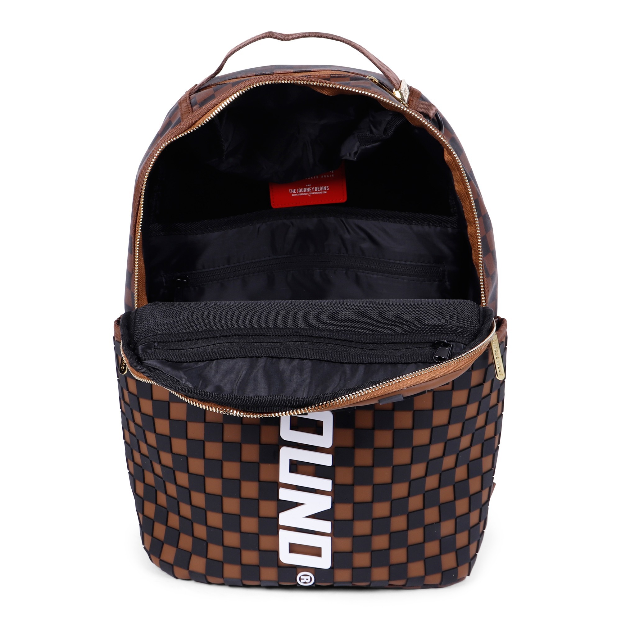 Sprayground Checkered Logo Backpack —