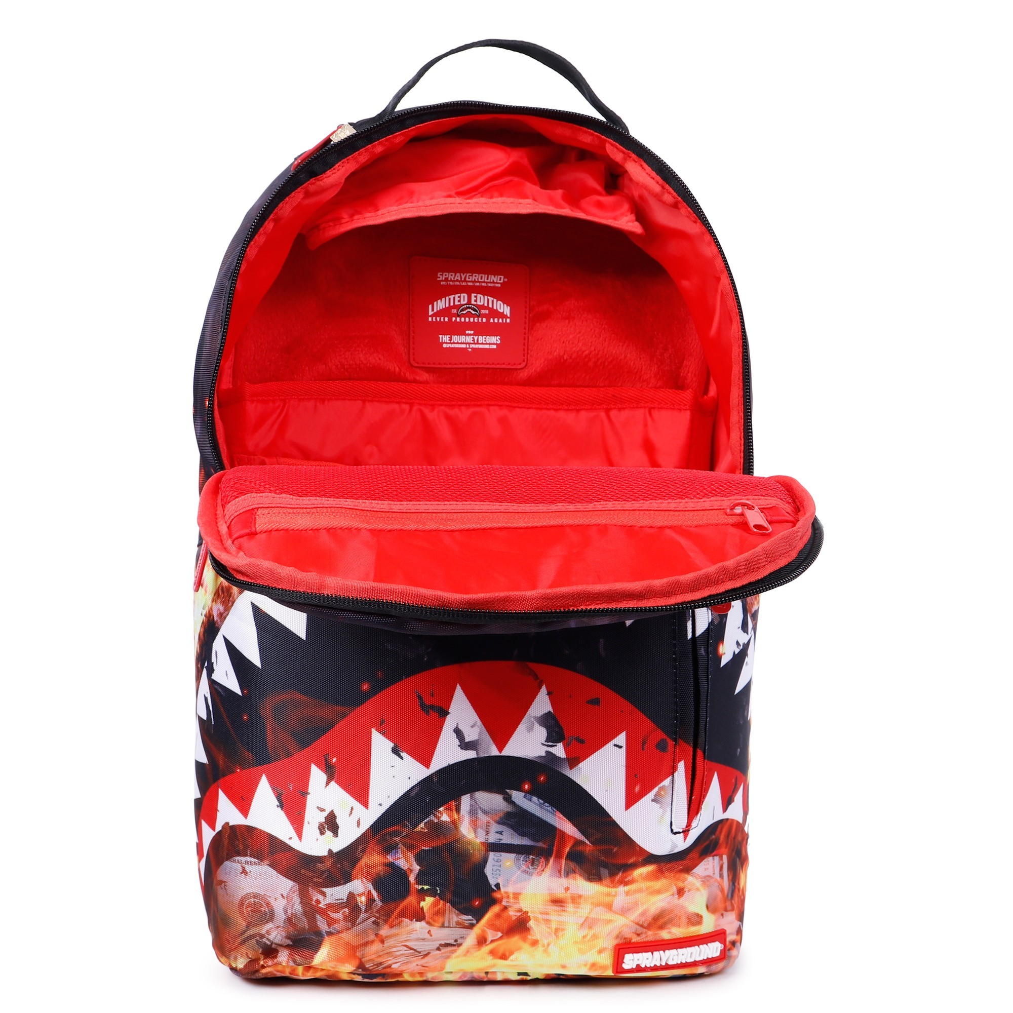 Sprayground Fire Cash Shark Backpack