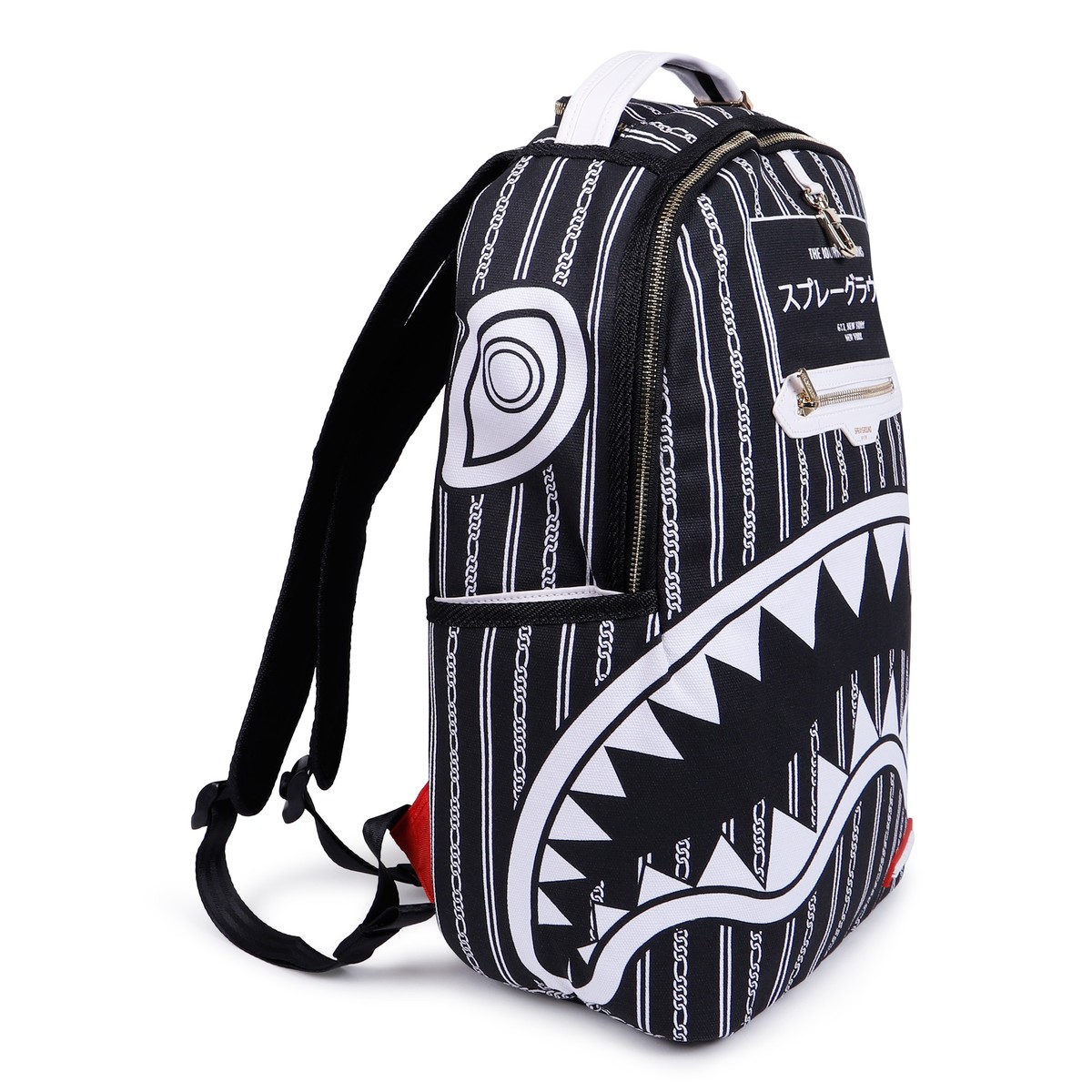 Sprayground Black & White Shark Backpack