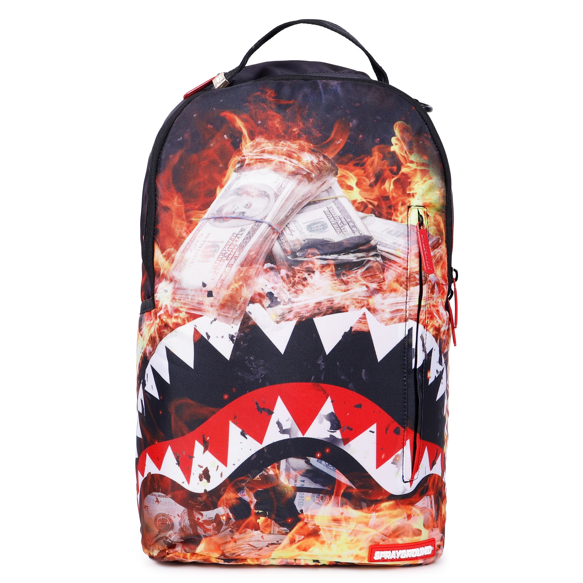 Sprayground Fire Cash Shark Backpack
