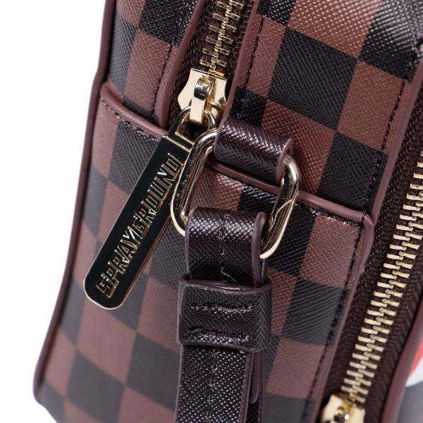 Sprayground Checkered Shark Toiletry Bag