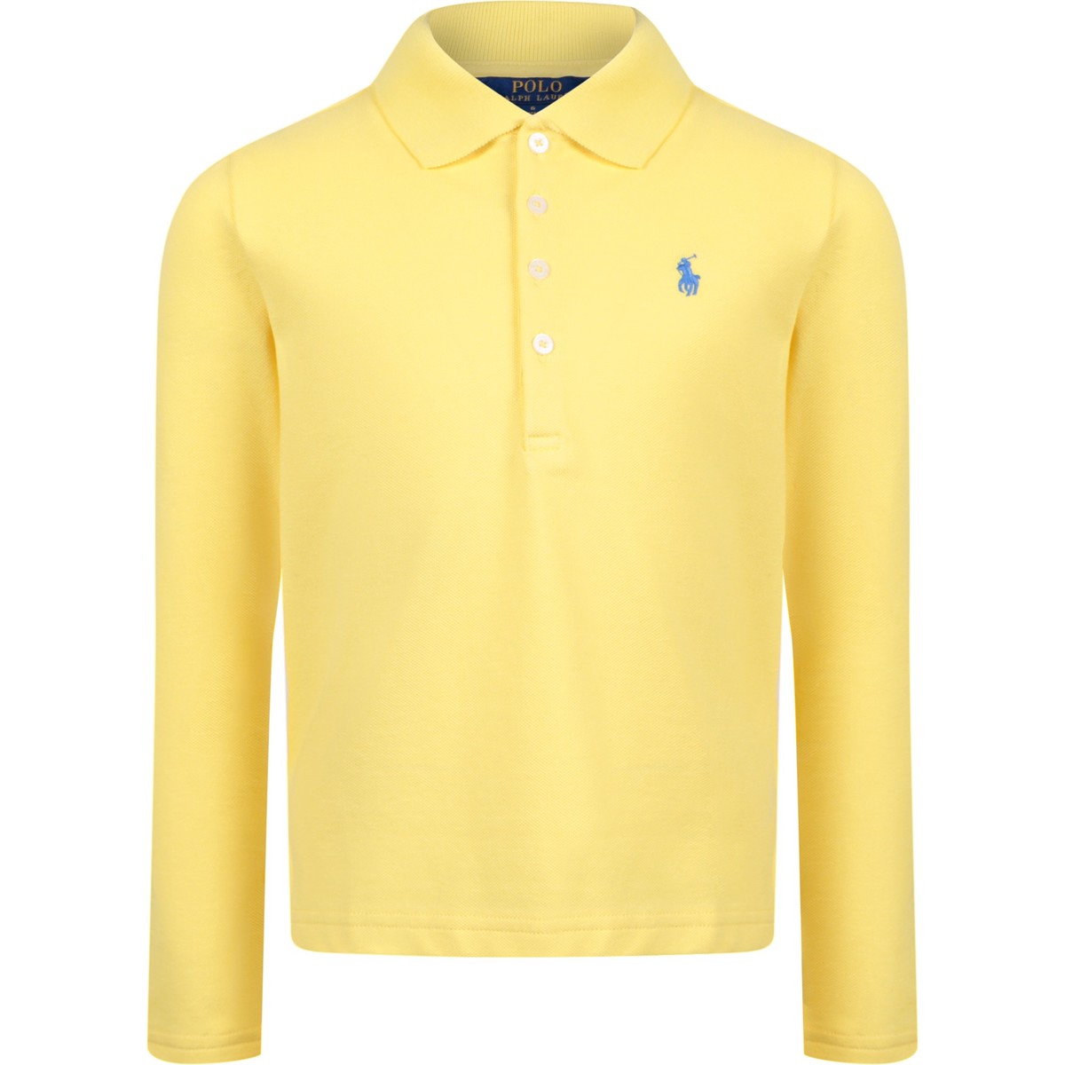 Ralph Lauren Girls Long Sleeve Polo Shirt in Yellow