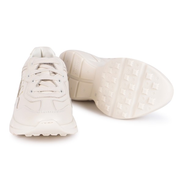 rhyton leather sneaker with tiger