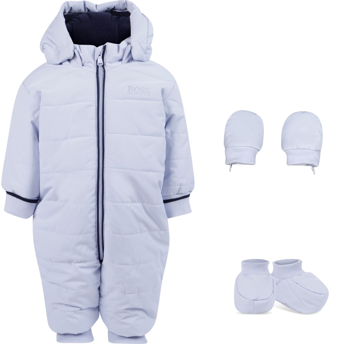 Boss Baby Snowsuit with Mittens & Booties in Light Blue