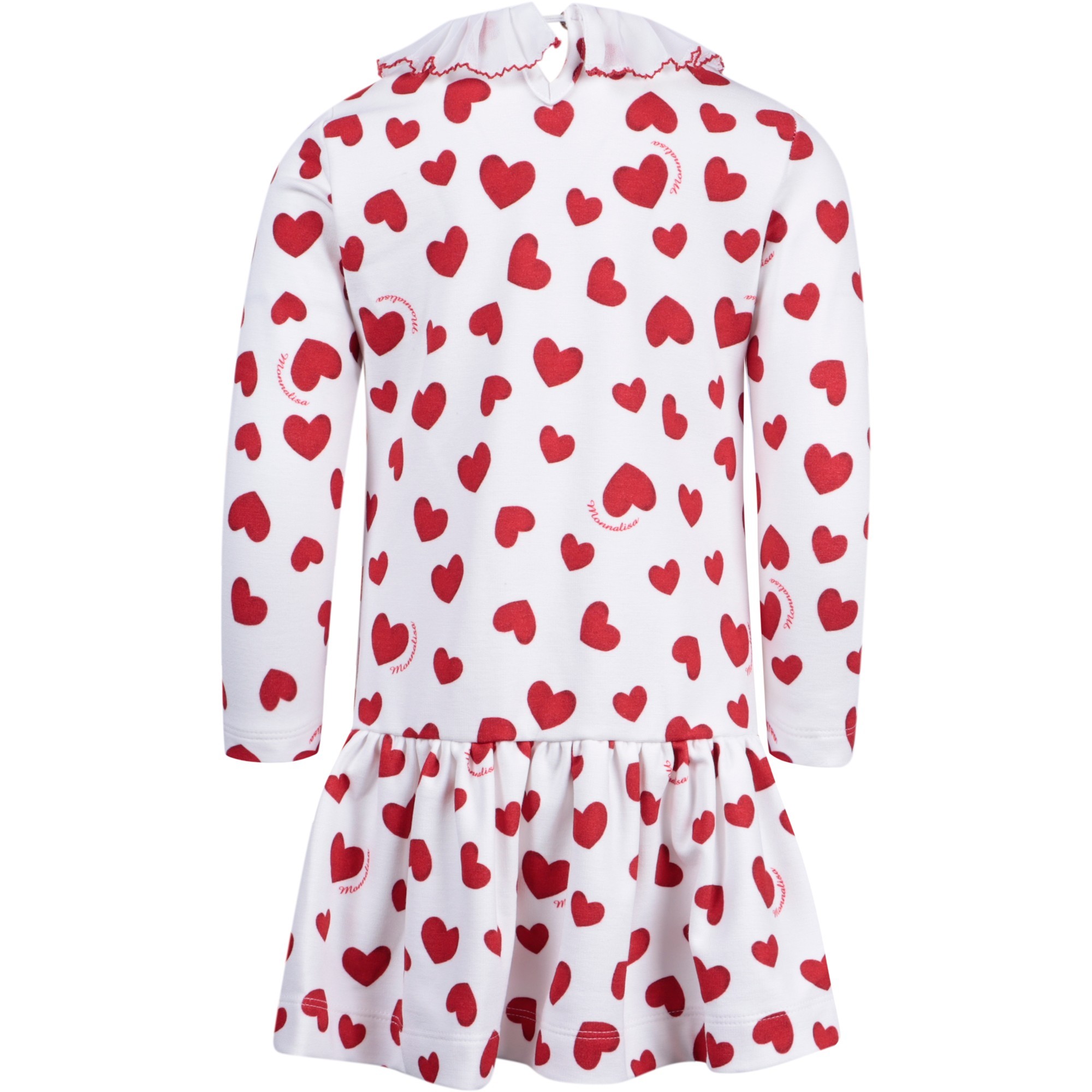 Monnalisa Baby Heart Print Dress