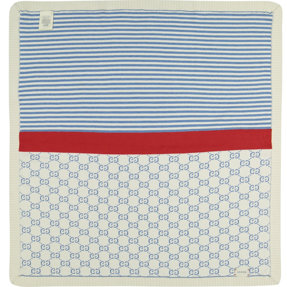 Gucci Baby GG Stripe Blanket in in Blue