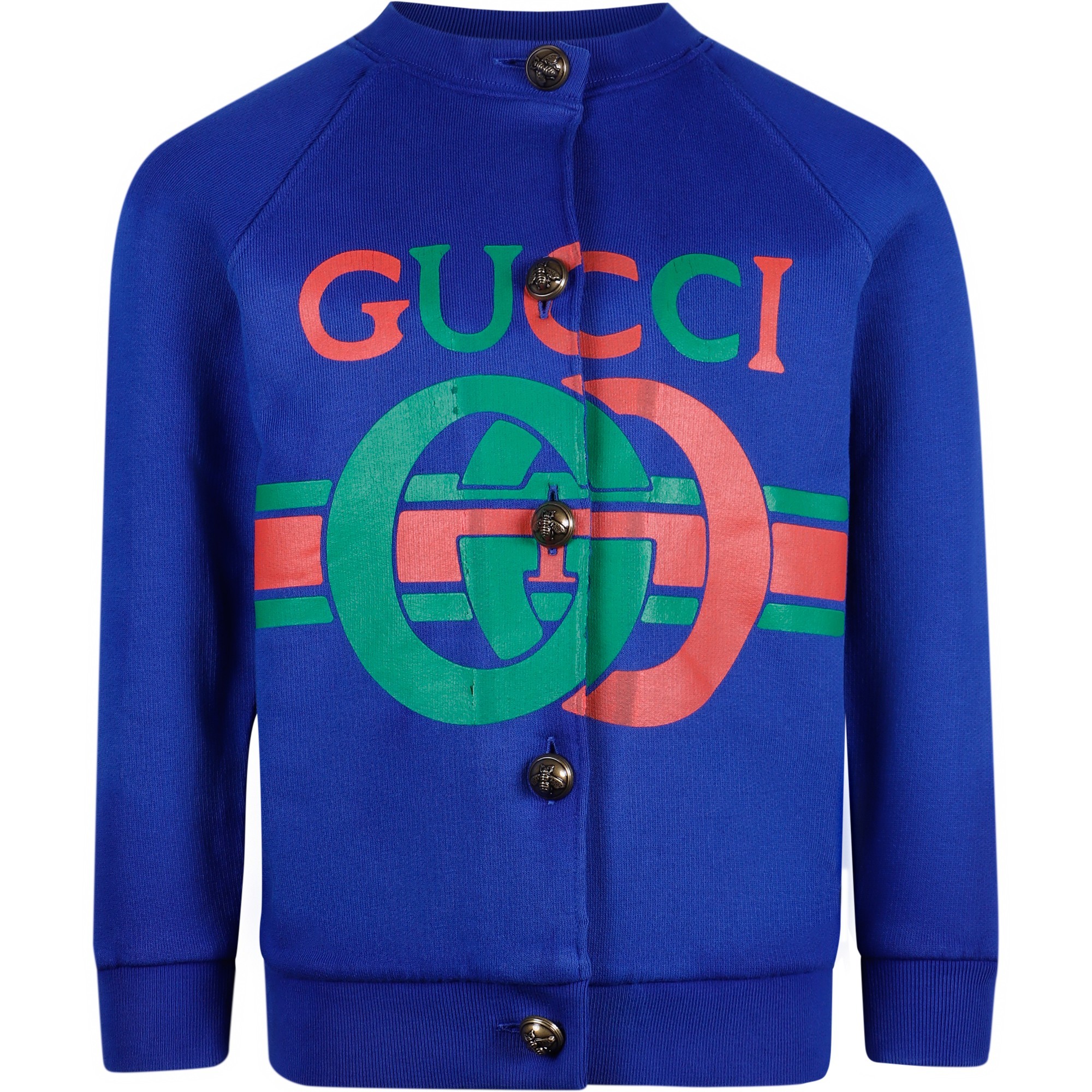 Gucci Baby GG Logo Cardigan in Blue