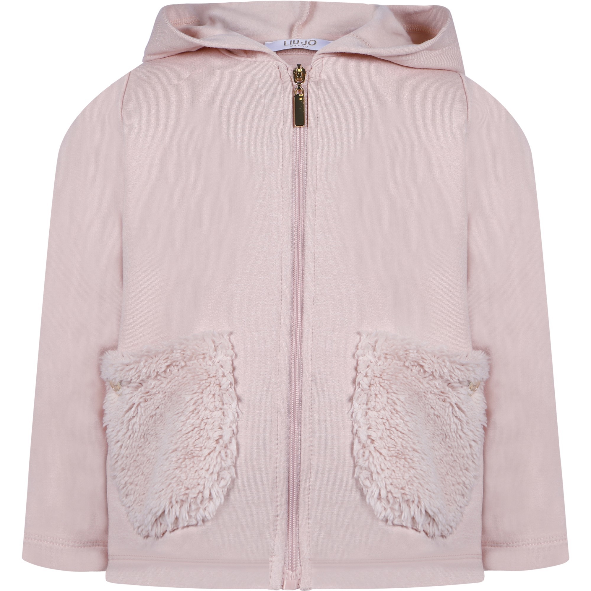 LIU JO Baby Fuzzy Pocket Jacket in Pink