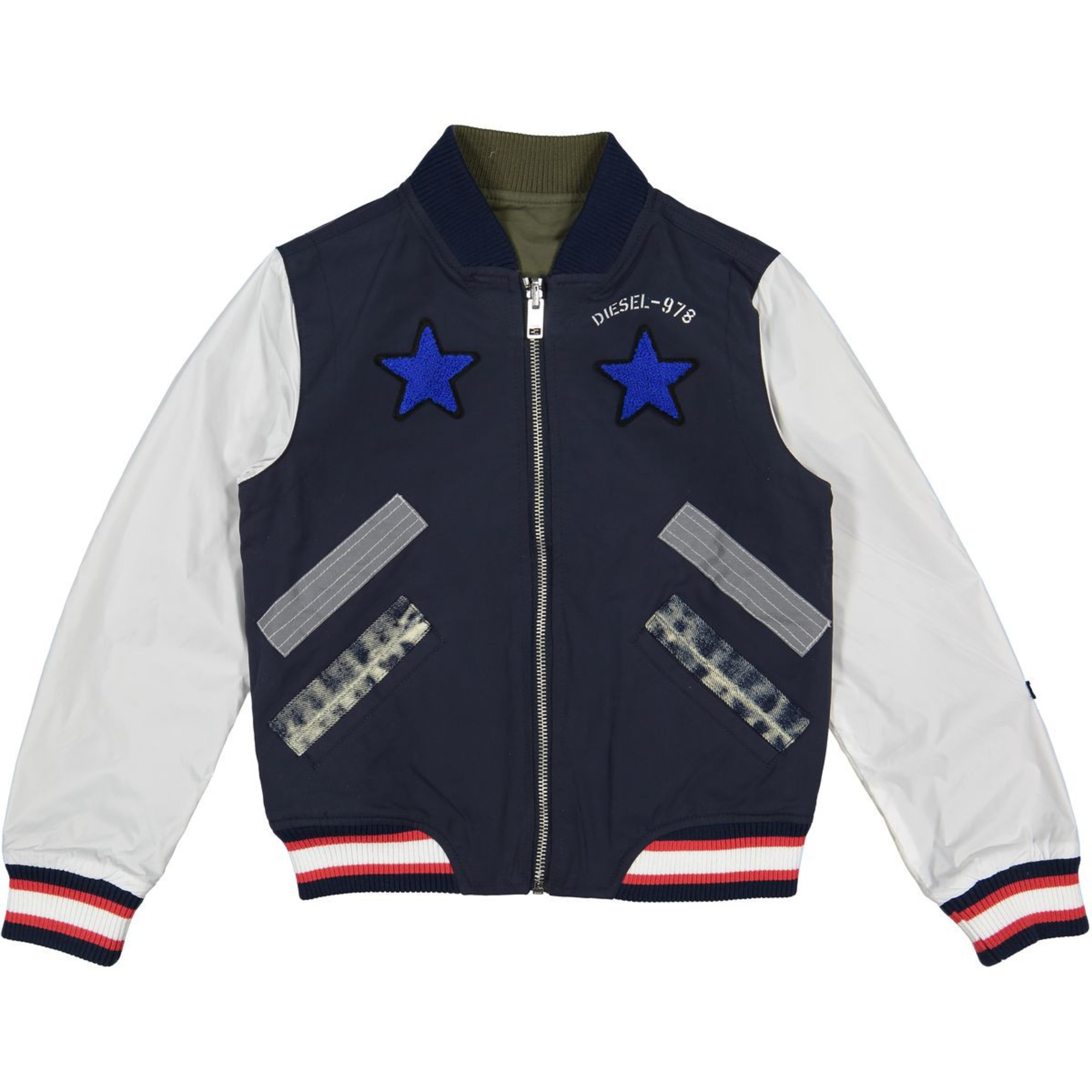 diesel blue bomber jacket