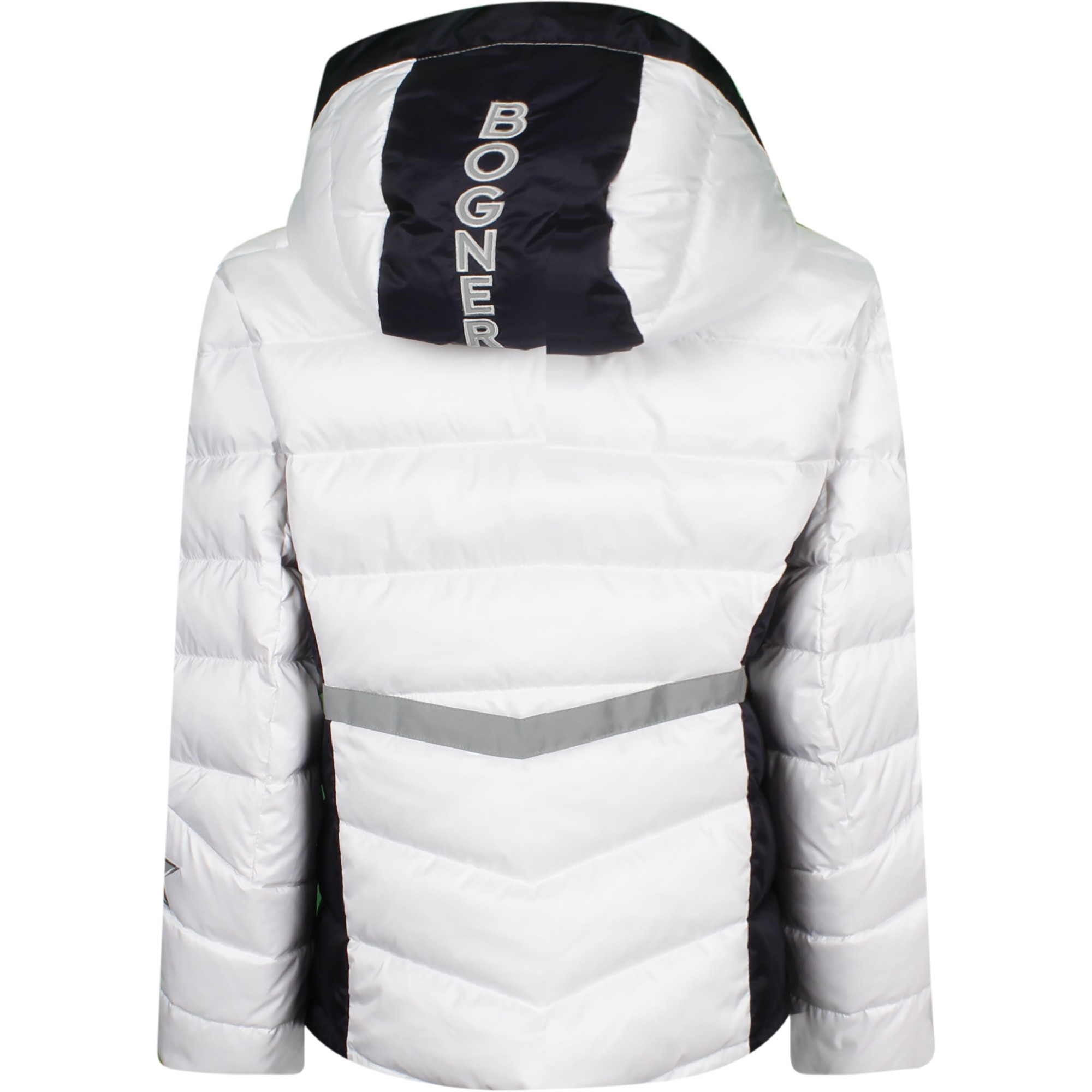 Bogner Girls Logo Padded Ski Jacket in White - BAMBINIFASHION.COM