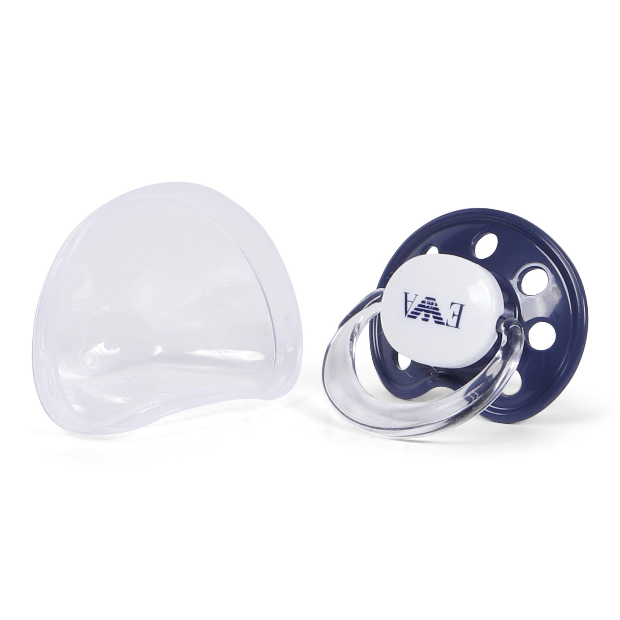 Emporio Armani Baby Bottle & Pacifier Set in Navy —