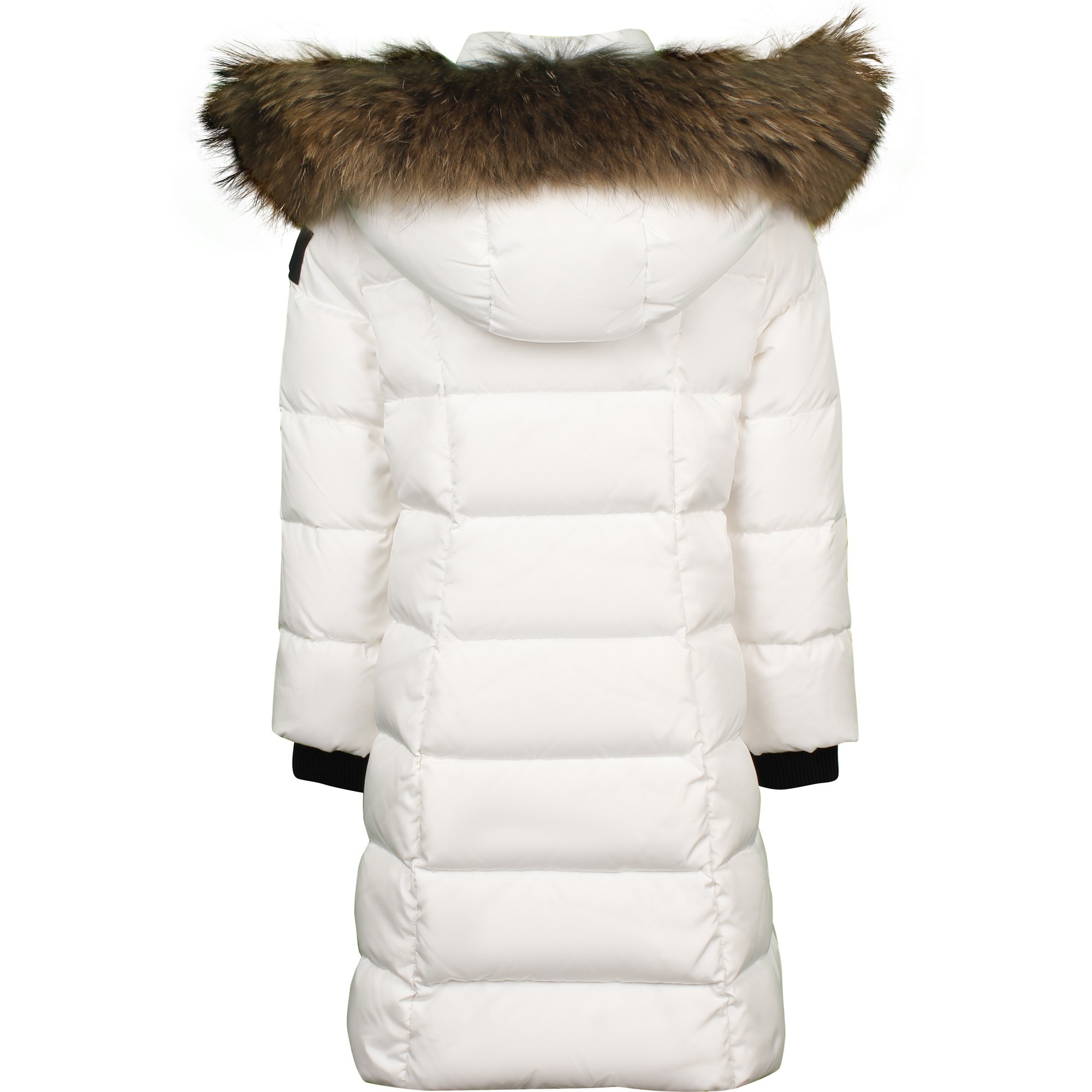 girls white padded coat
