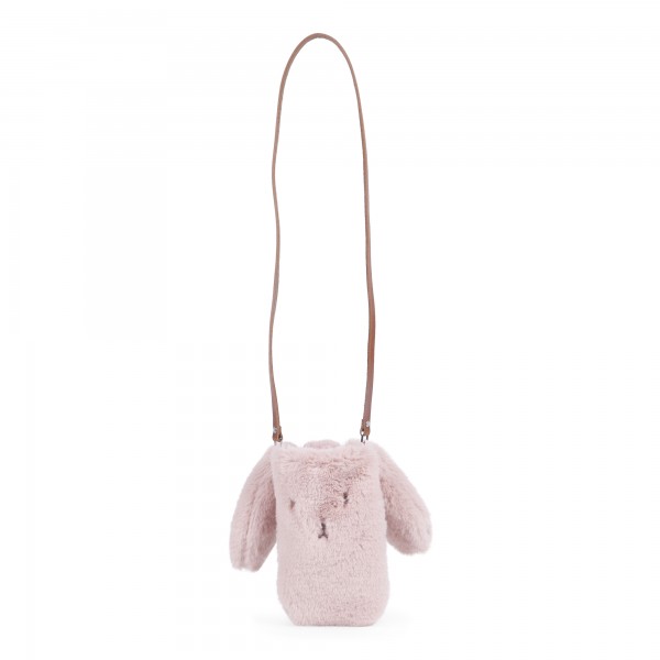 Il Gufo Furry Bunny Shoulder Bag in Pink