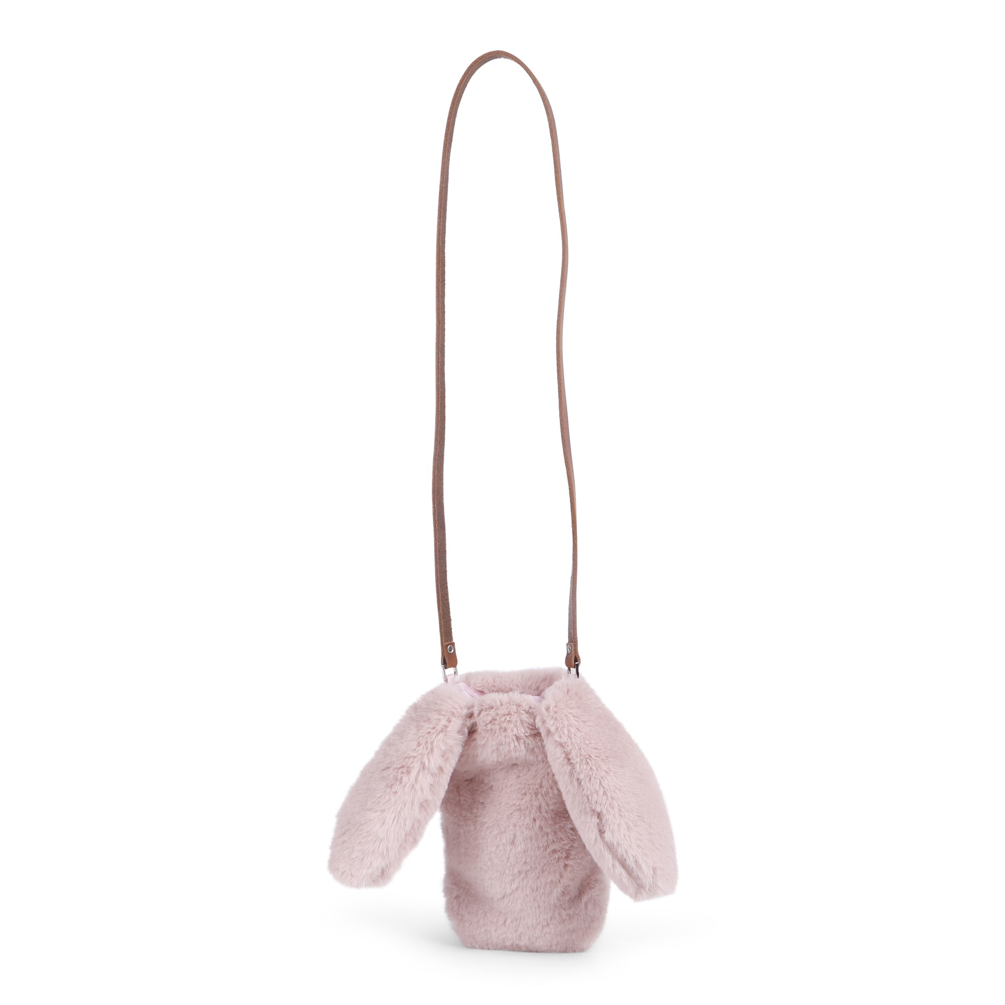 Il Gufo Furry Bunny Shoulder Bag in Pink —