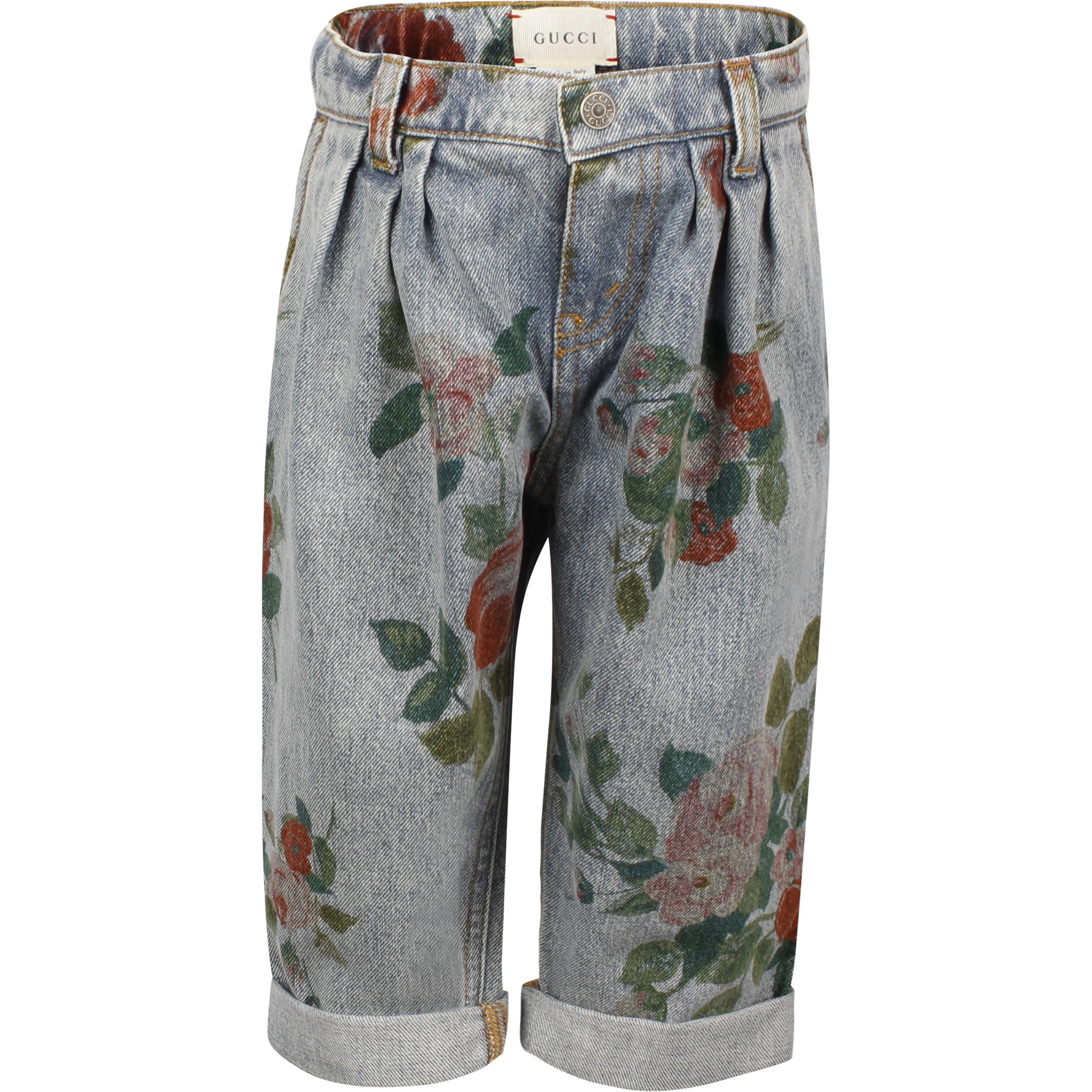 Gucci Baby Rose Print Jeans