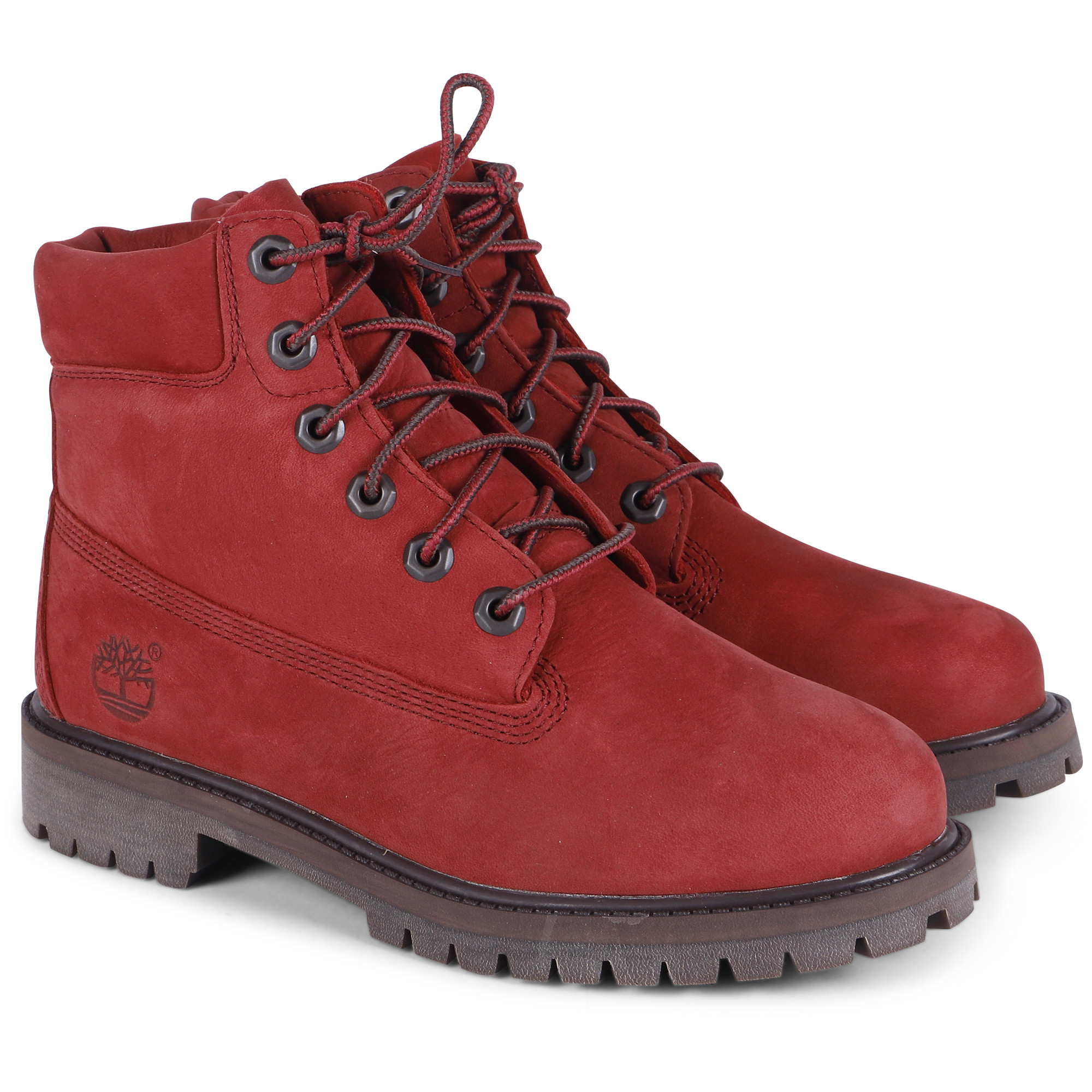 red timberland high heel boots