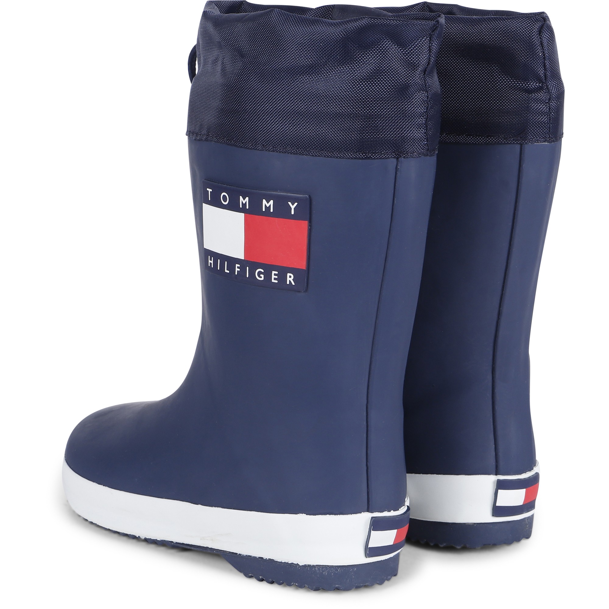 tommy hilfiger blue rain boots