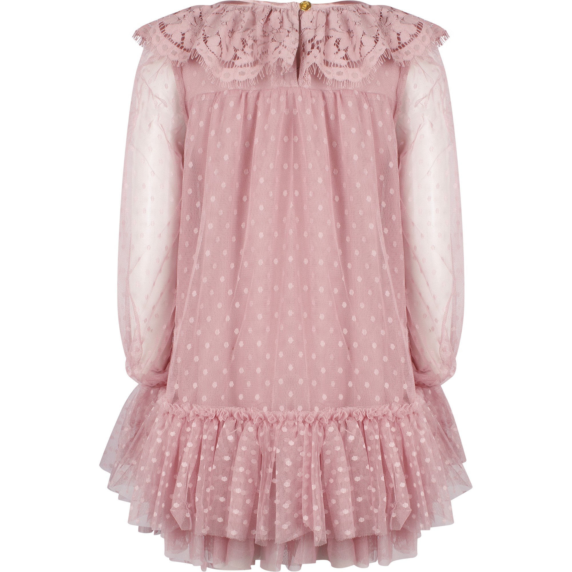 Angel's Face Girls Pink Polka Dot Dress —