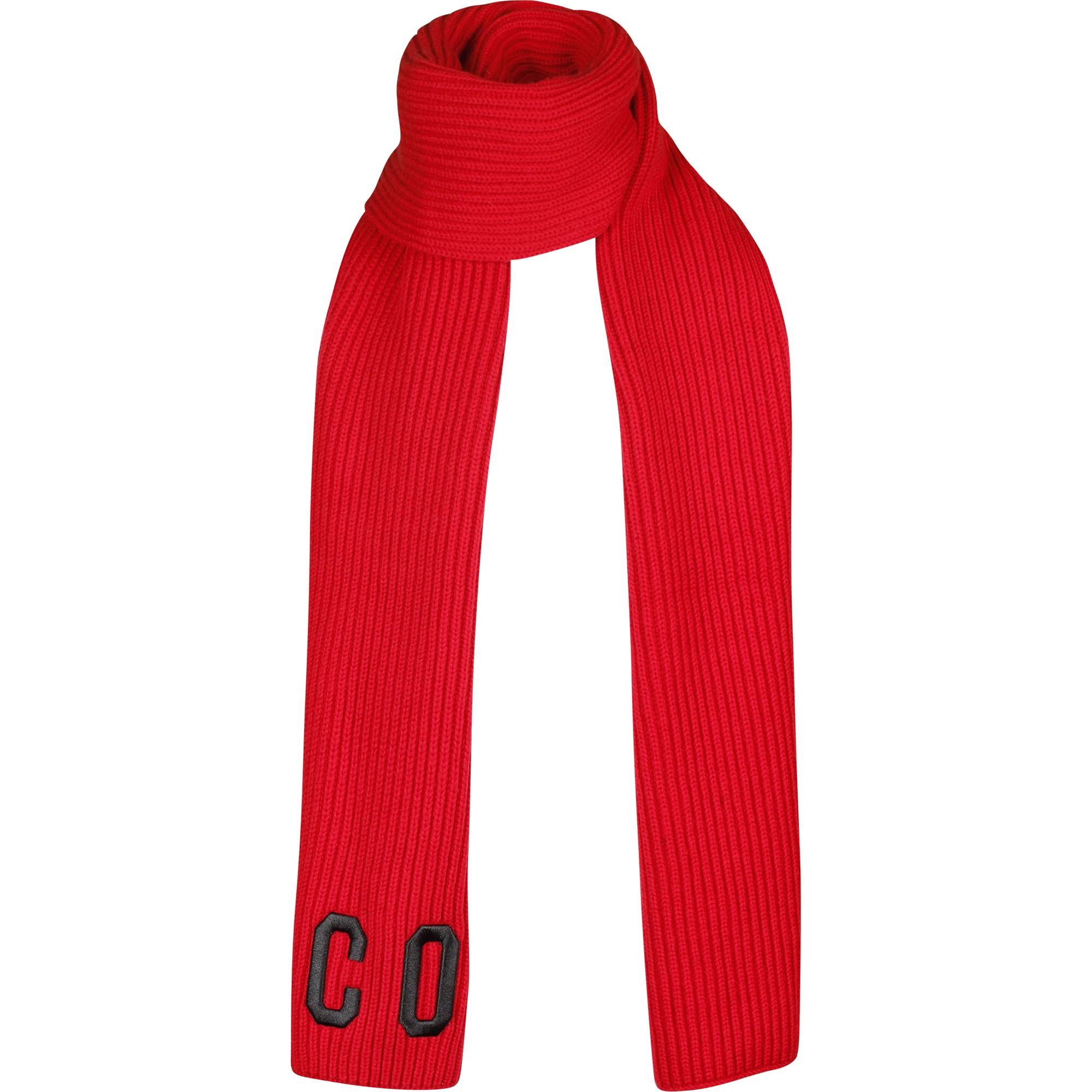 Dsquared2 Icon Knit Scarf In Red Bambinifashion Com