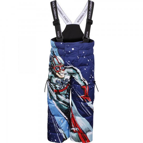 Boys Superhero Ski Dungaree Trousers