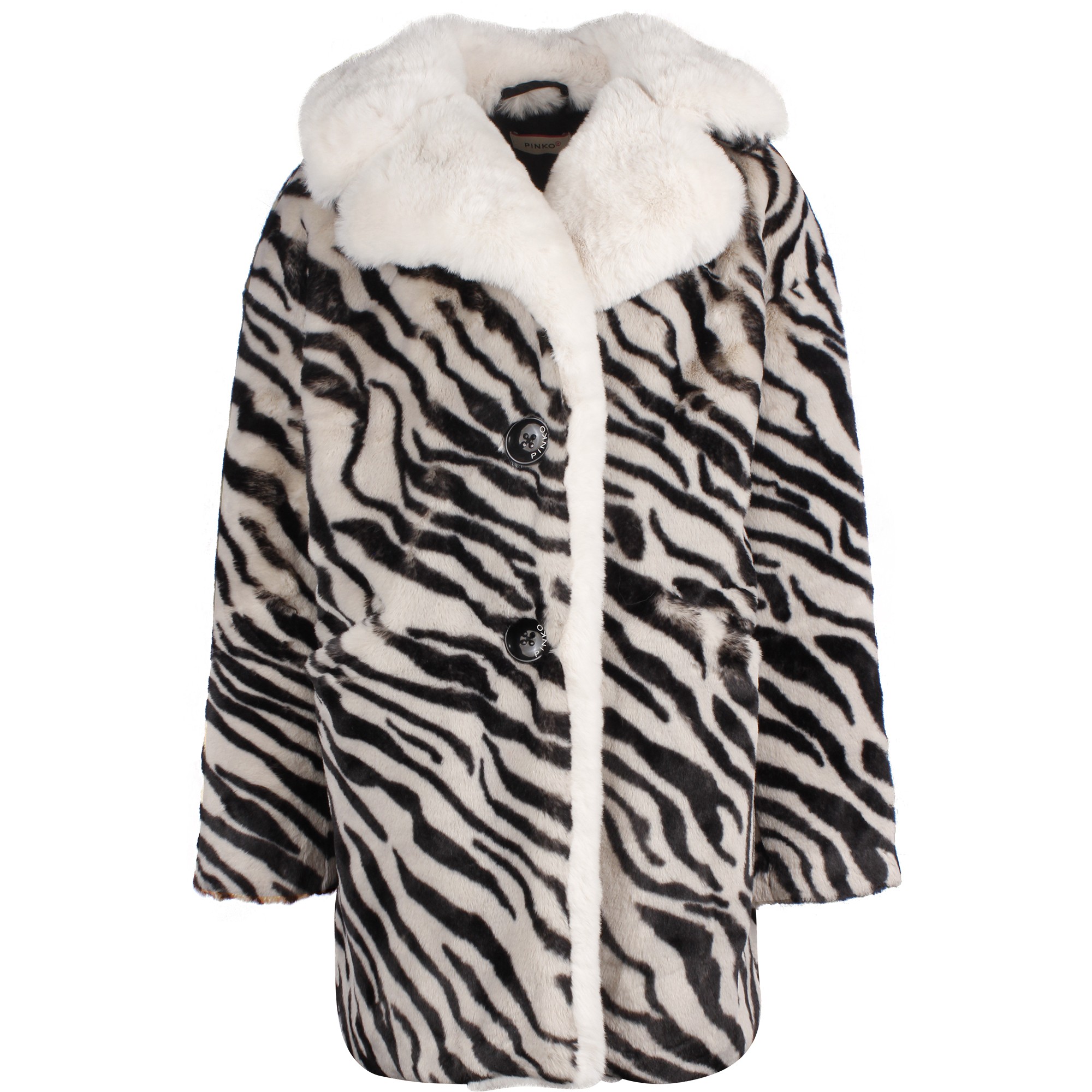 Pinko Up Girls Zebra Print Coat