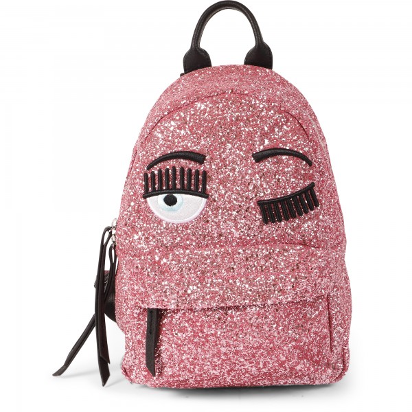 Chiara Ferragni Girls Pink Glitter Backpack