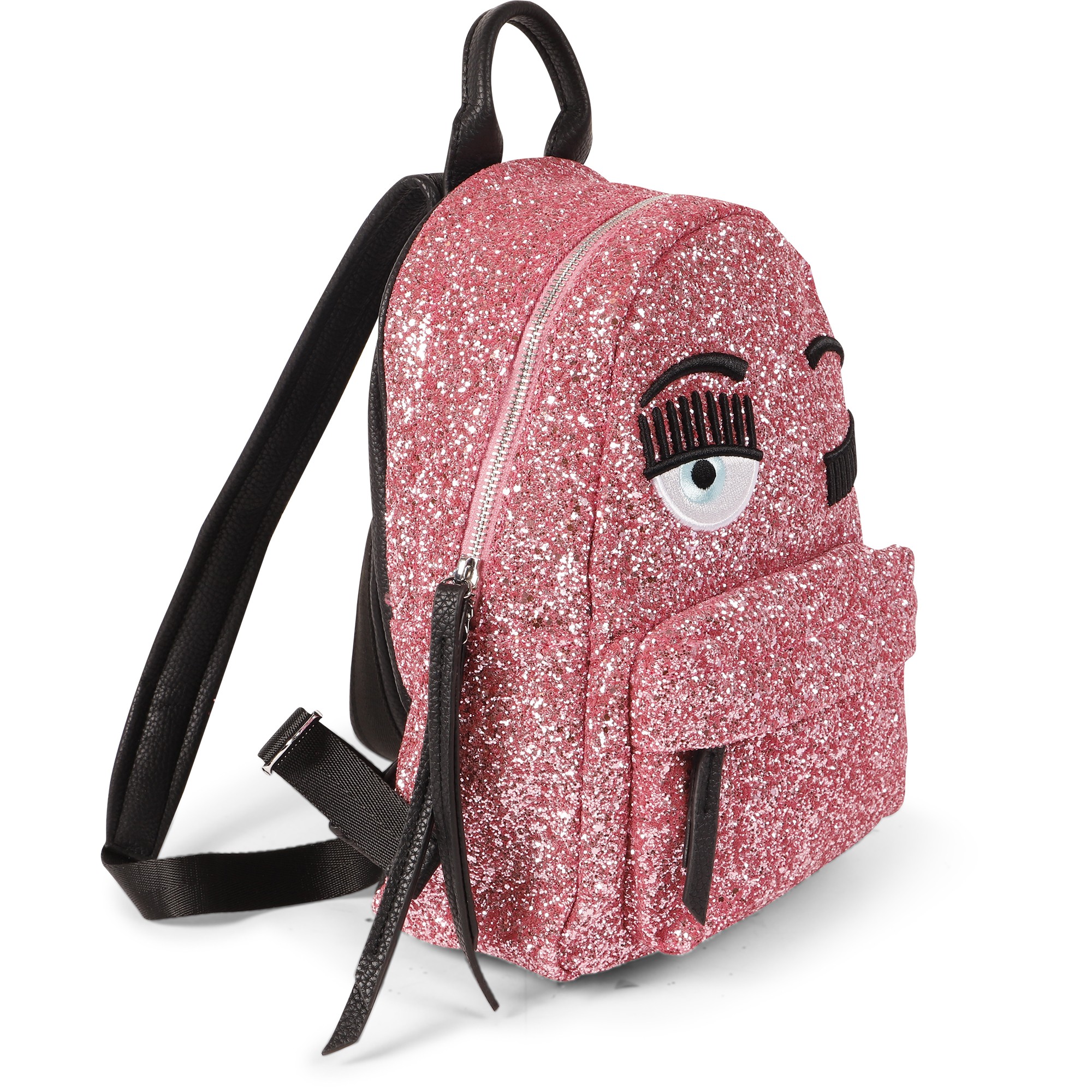 Chiara Ferragni Girls Pink Glitter Backpack —