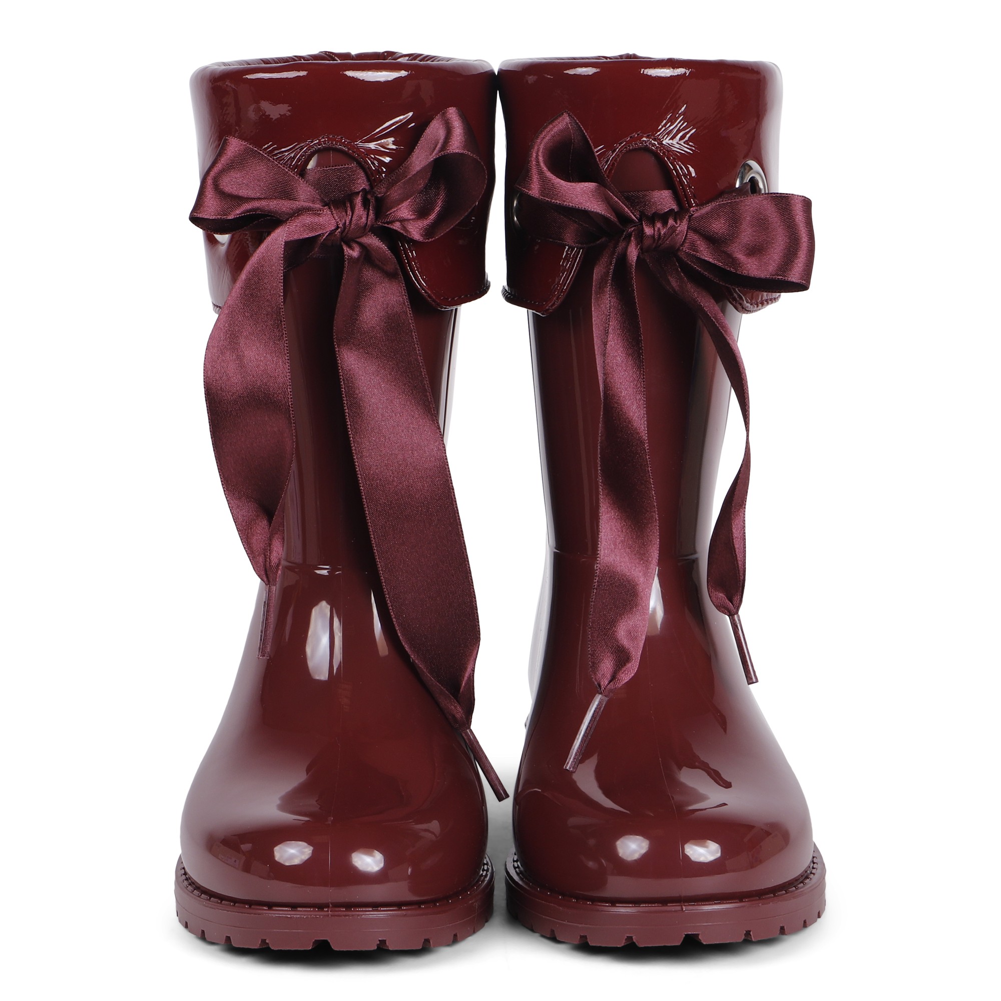 Igor Girls Ribbon Rain Boots in Maroon